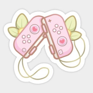 Cute Cozy Pink Gaming Console Wireless Controllers Sticker